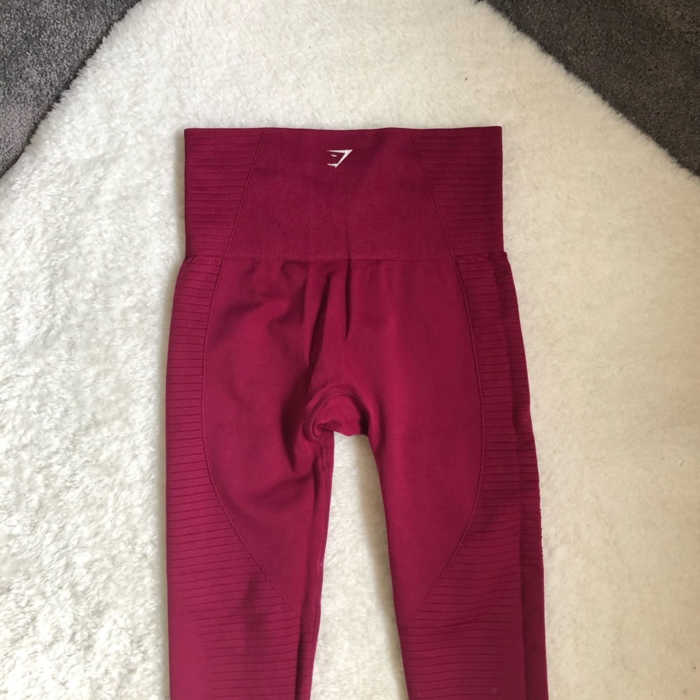 Gymshark Raspberry Beet Seamless Energy Leggings - Picture 10 of 11
